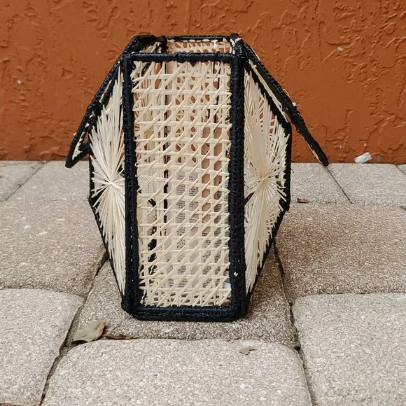 Mango bicolor raffia bag limited edition 2019 - Picture 5 of 10